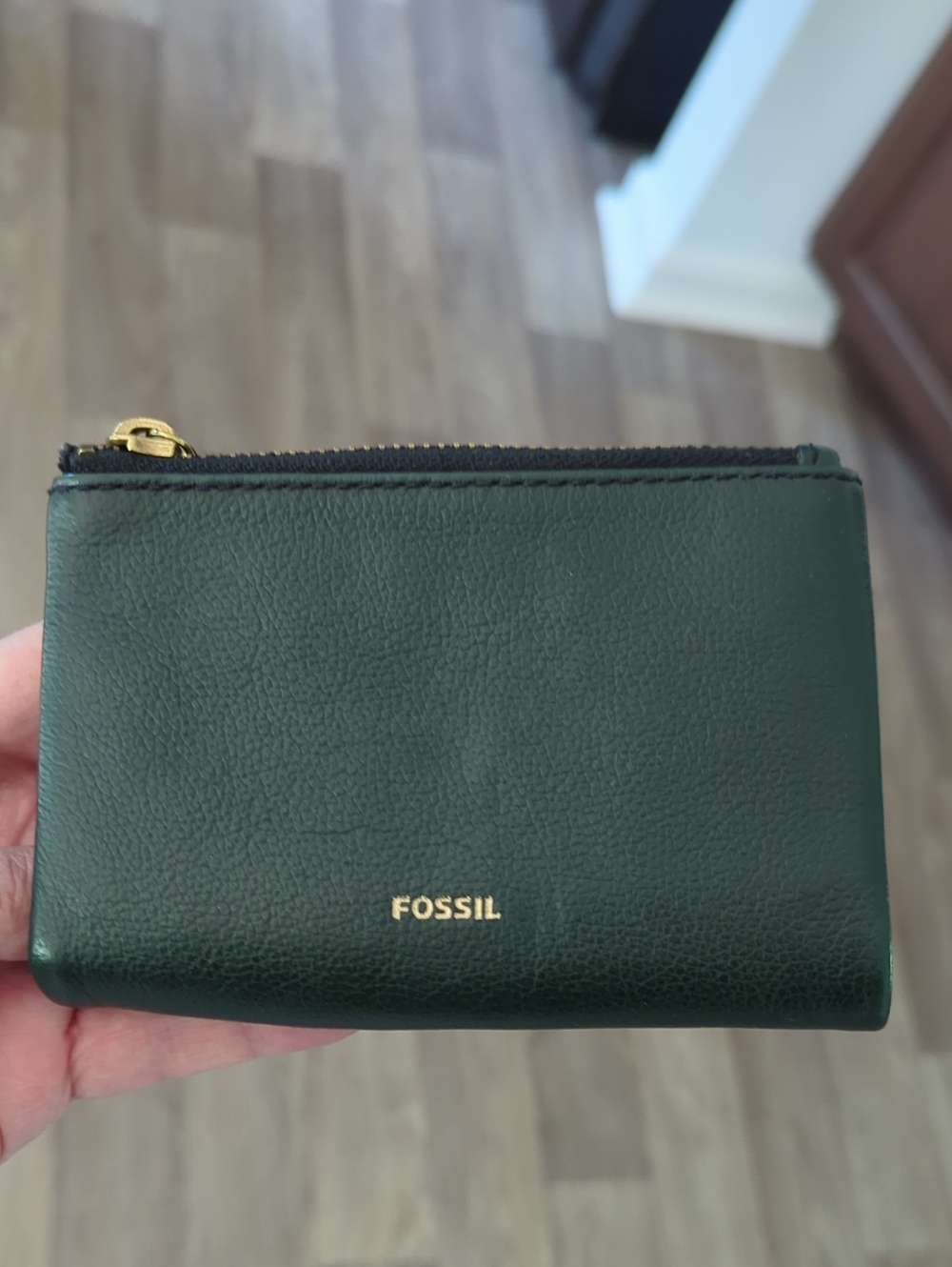 Fossil Green Leather Lanie Multifunction Bifold Wallet